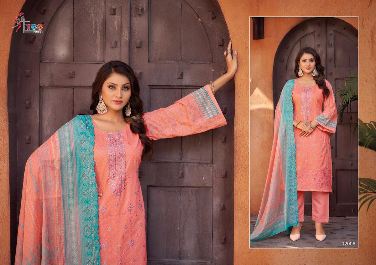 SHREE FAB BIN SAEED LAWN COLLECTION VOL-12 12001 TO 12006 6