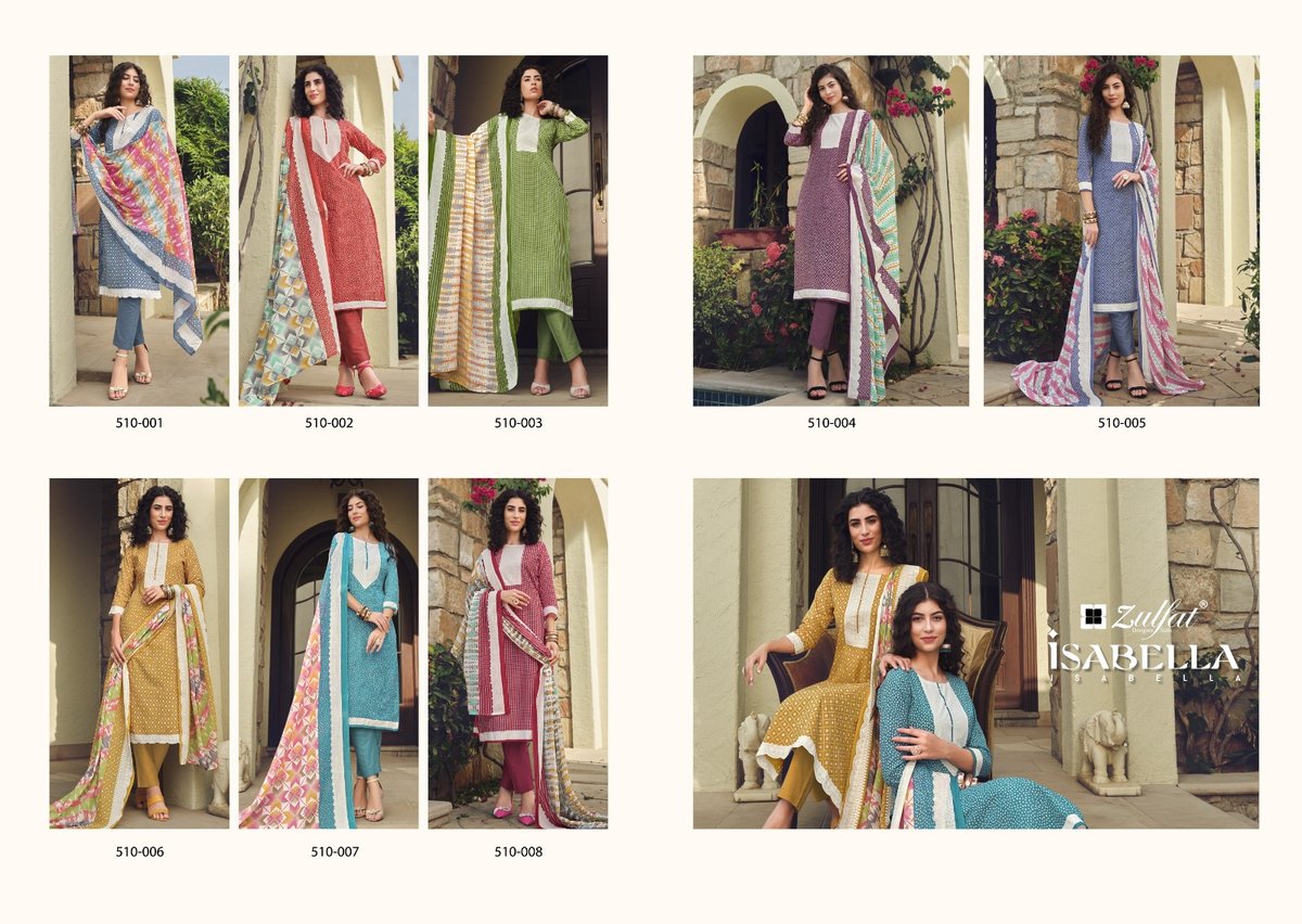 Zulfat Designer Isabella 510-001 to 510-008 Series 9