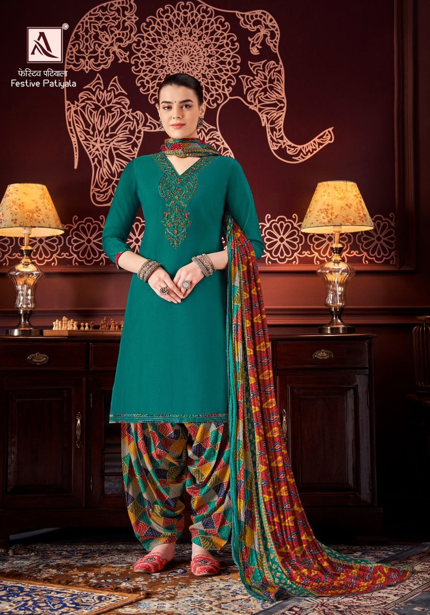 ALOK SUIT FESTIVE PATIYALA H-1400-001 TO H-1400-008 5
