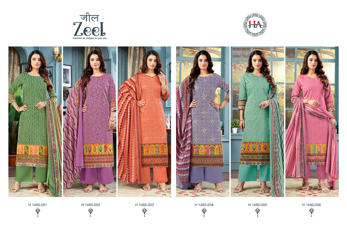 HARSHIT FASHION ZEEL H-1480-001 TO H-1480-006 7