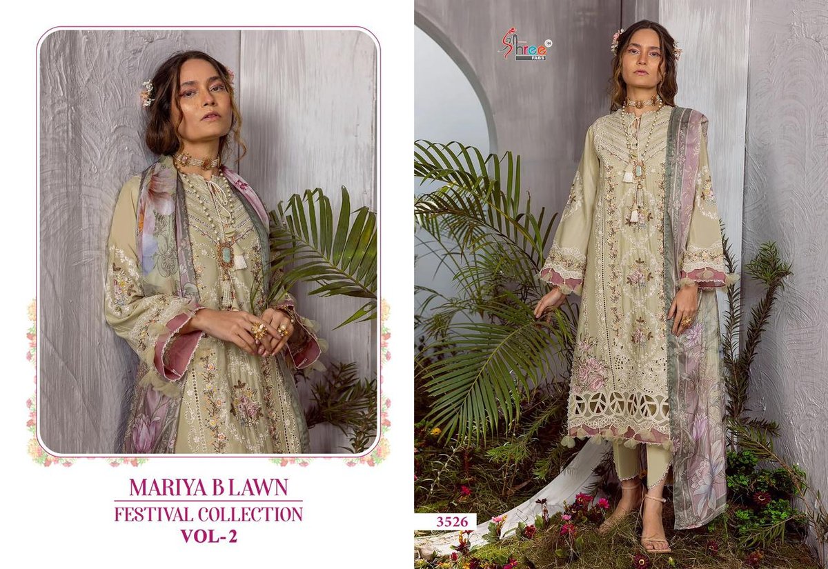 SHREE FAB MARIYA B LAWN FESTIVAL COLLECTION VOL-2 3521 TO 3526 6