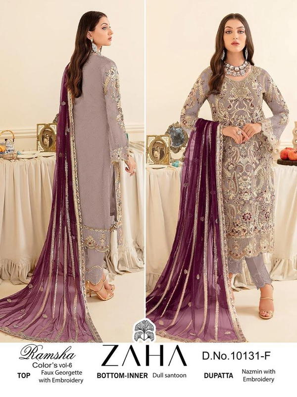Zaha Ramsha Vol-6 10131 New Colors
