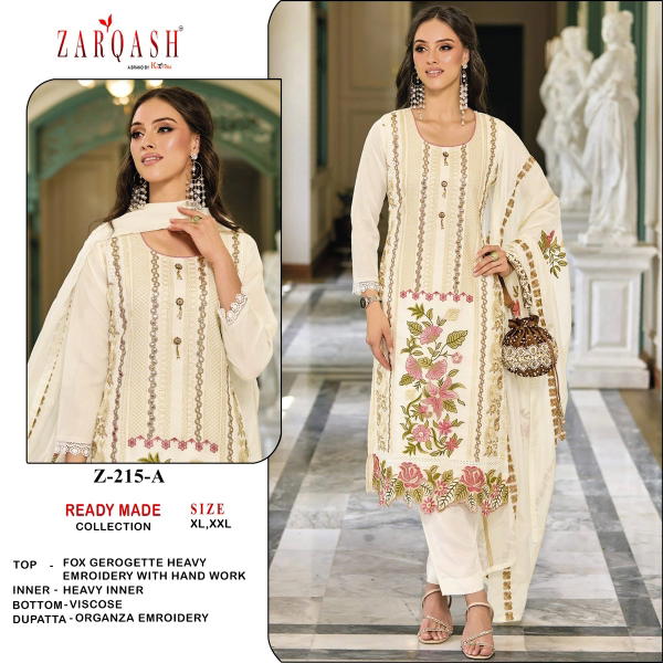 ZARQASH READYMADE COLLECTION Z-215-A TO Z-215-C