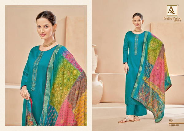 Alok Suit Festive Fusion Edition Vol-7 1226-001 to 1226-004 Series