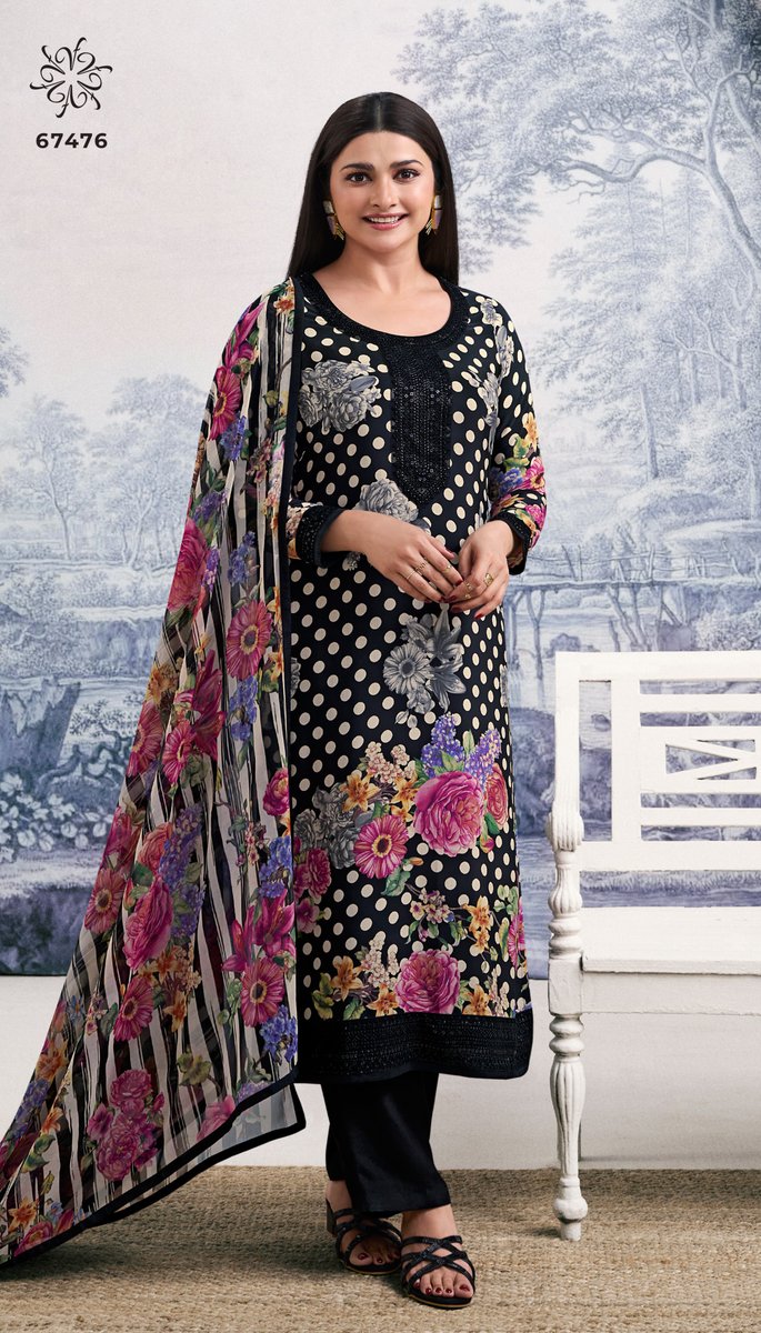 VINAY FASHION SILKINA ROYAL CREPE VOL-44 67471 TO 67480 6