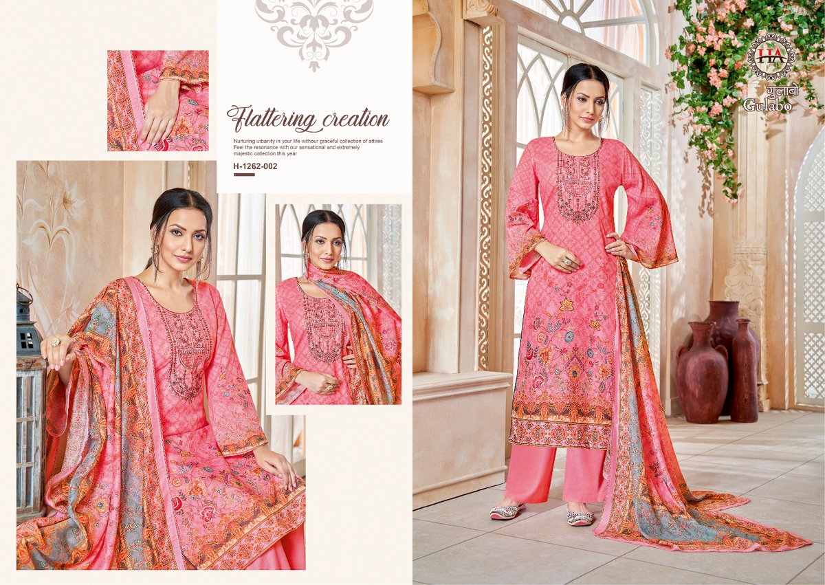 HARSHIT FASHION GULABO H-1262-001 TO H-1262-008 2