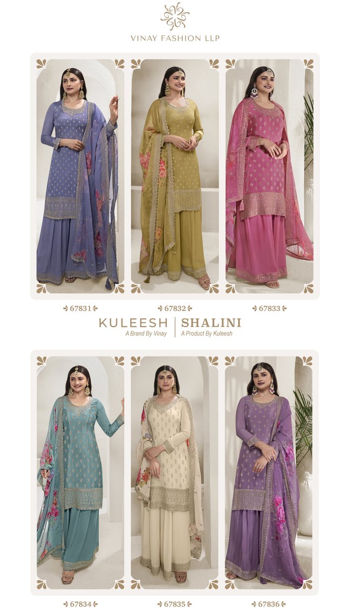 VINAY FASHION KULEESH SHALINI 67651 TO 67656 7