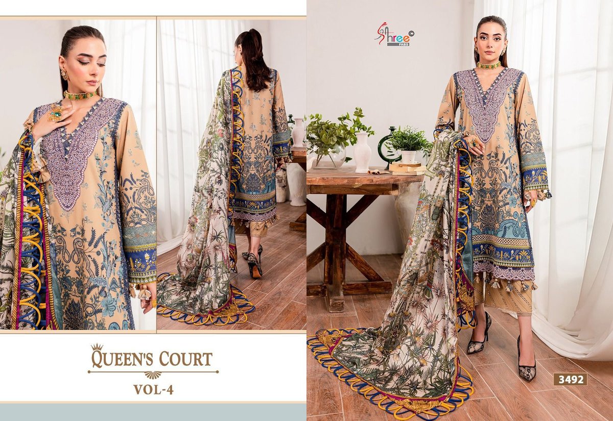 SHREE FAB QUEENS COURT VOL-4 3491 TO 3497 2