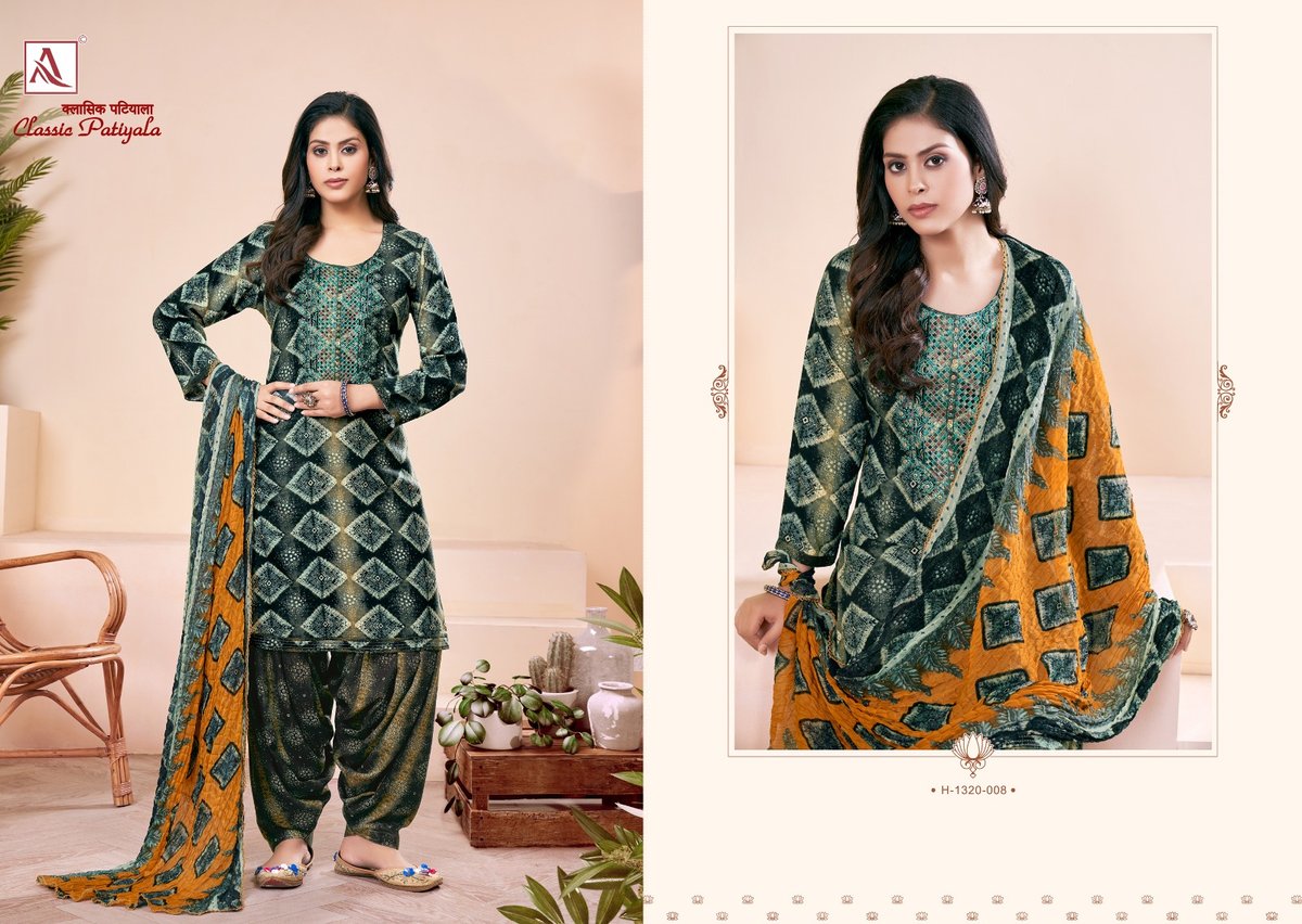 ALOK SUIT CLASSIC PATIYALA H-1320-001 TO H-1320-008 8