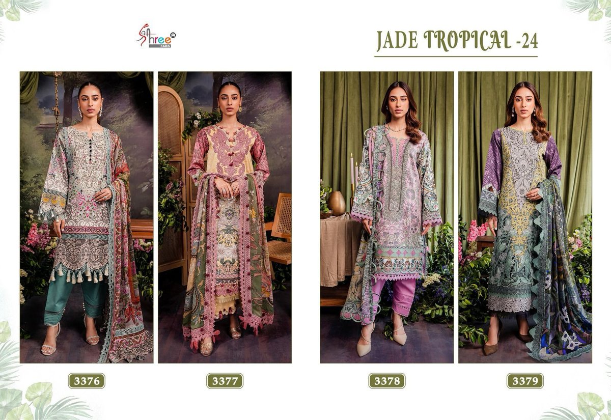 SHREE FAB JADE TROPICAL-24 3376 TO 3379 5