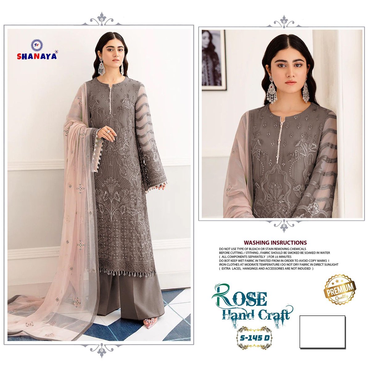 SHANAYA ROSE HAND CRAFT S-145-A TO S-145-D 4