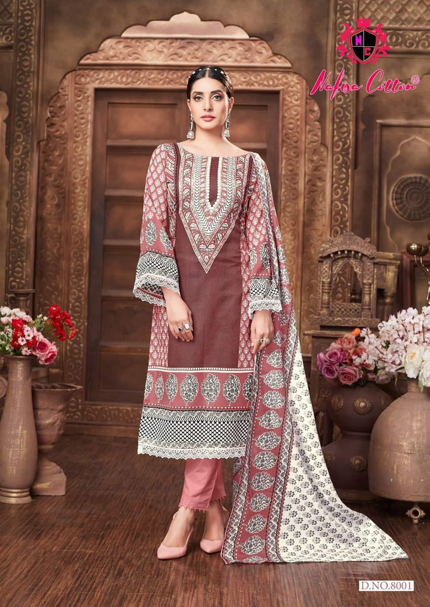 NAFISHA COTTON SAFINA KARACHI SUITS VOL-08 8001 TO 8006 1