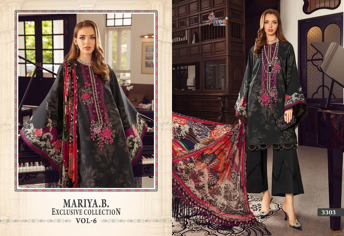 SHREE FAB MARIA B EXCLUSIVE COLLECTION VOL-06 SERIES 3298 TO 3305 6