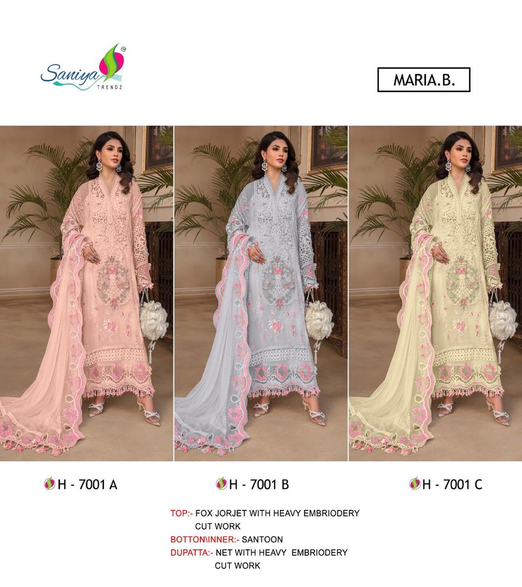Saniya Trendz Maria B H-7001 Colors 7