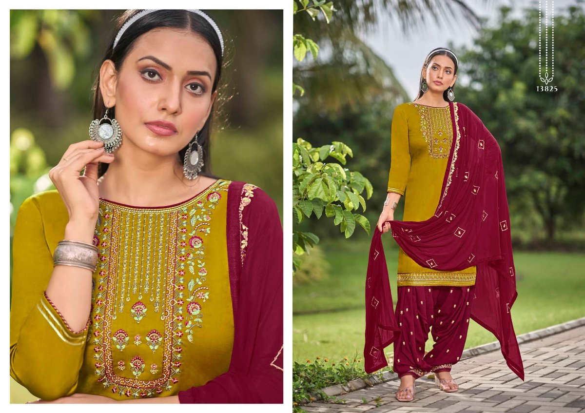 Kajree Kalaroop Fashion Of Patiyala Vol-34 13823-13828 Series 3