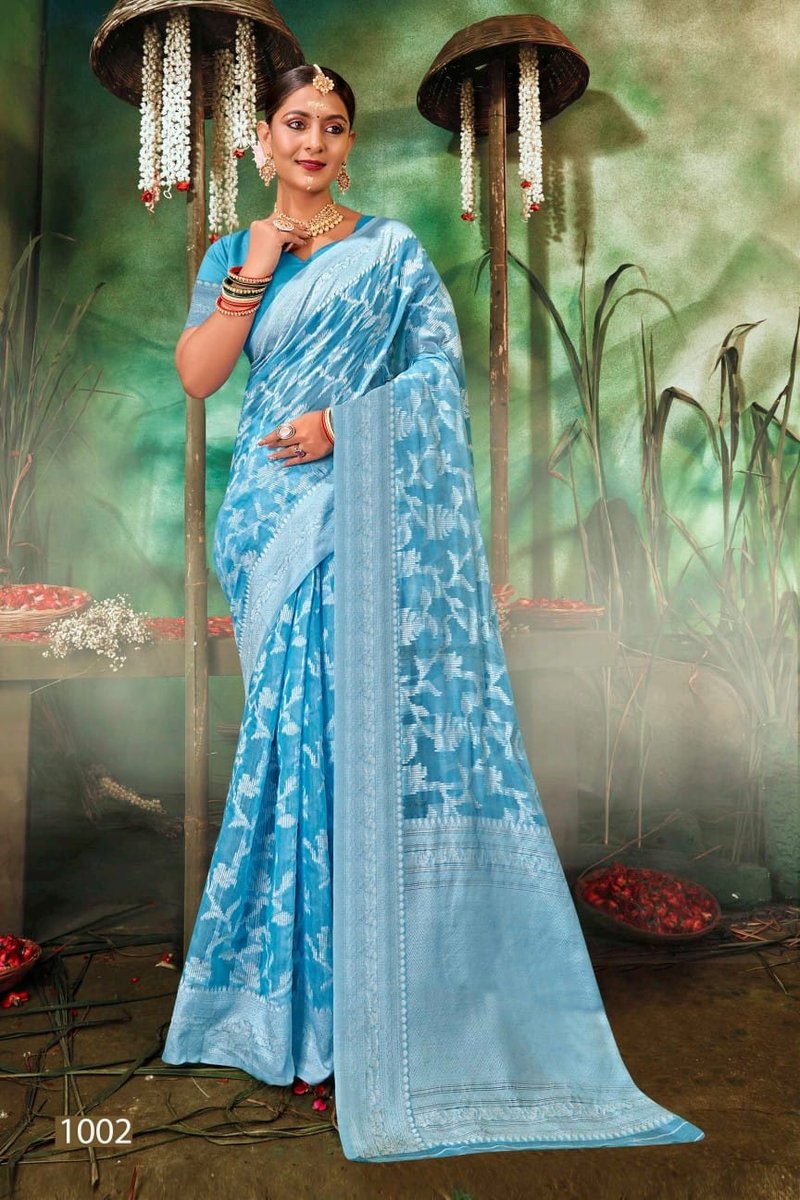 SAROJ SAREE OCEAN COTTON VOL-3 1001 TO 1006 2