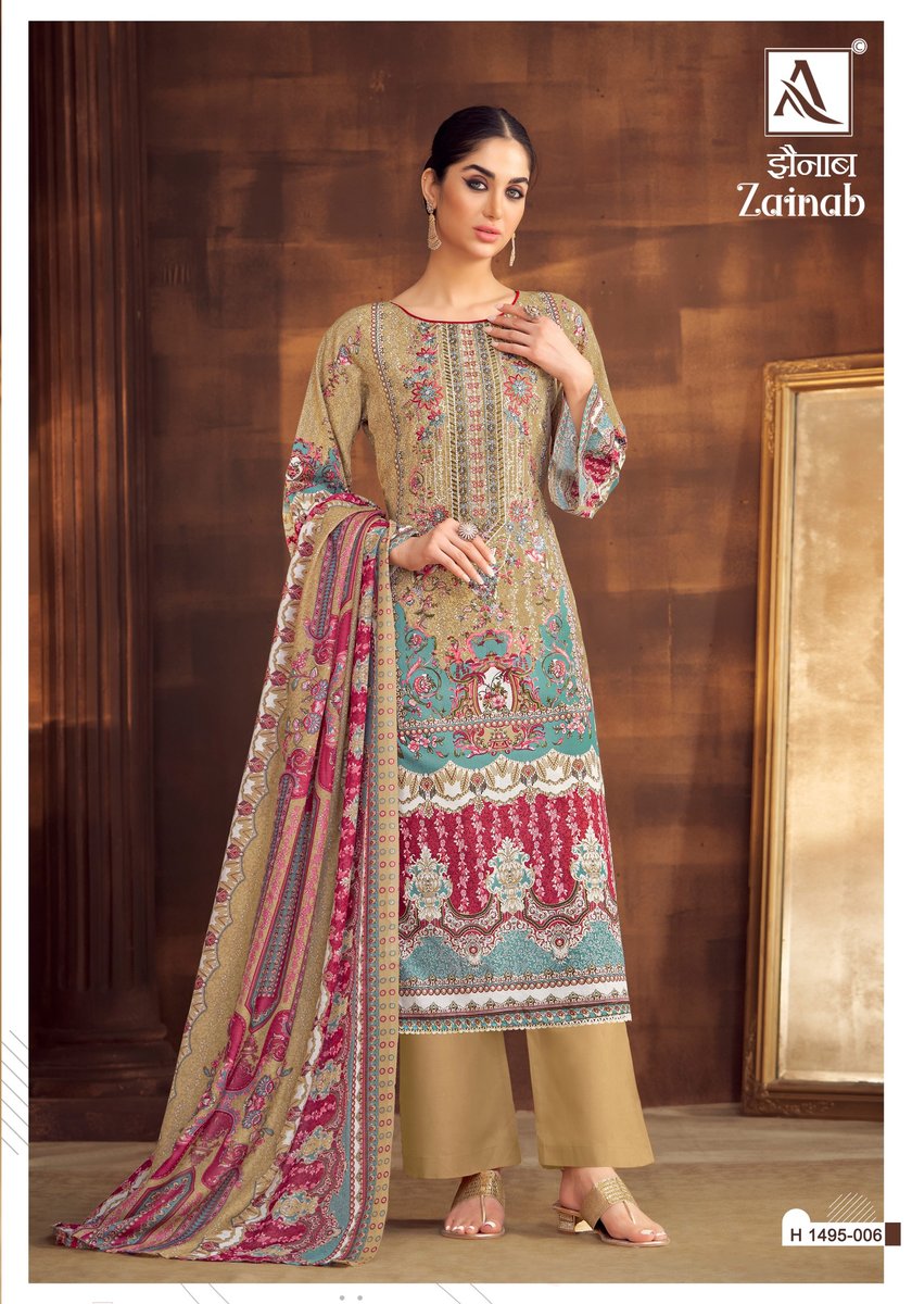ALOK SUIT ZAINAB H-1495-001 TO H-1495-008 6