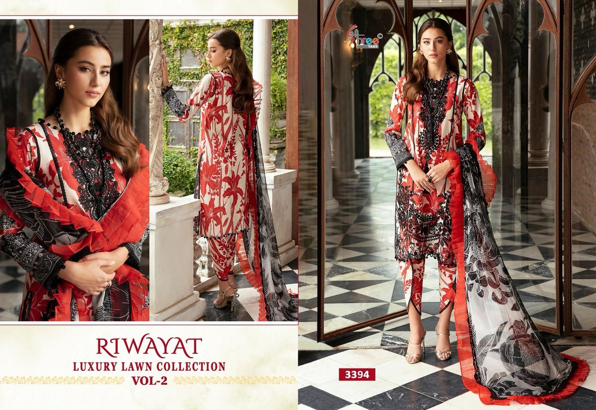 SHREE FAB RIWAYAT LUXURY LAWN COLLECTION VOL-02 3390 TO 3396 5