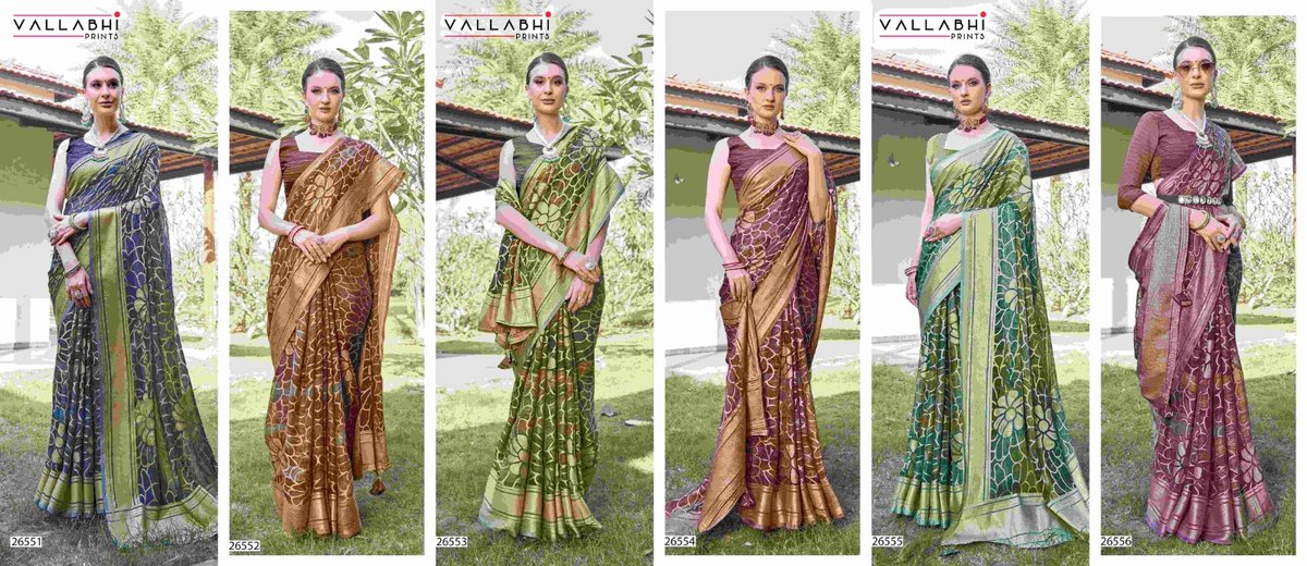 VALLABHI PRINTS CHARVI 26551 TO 26556 7