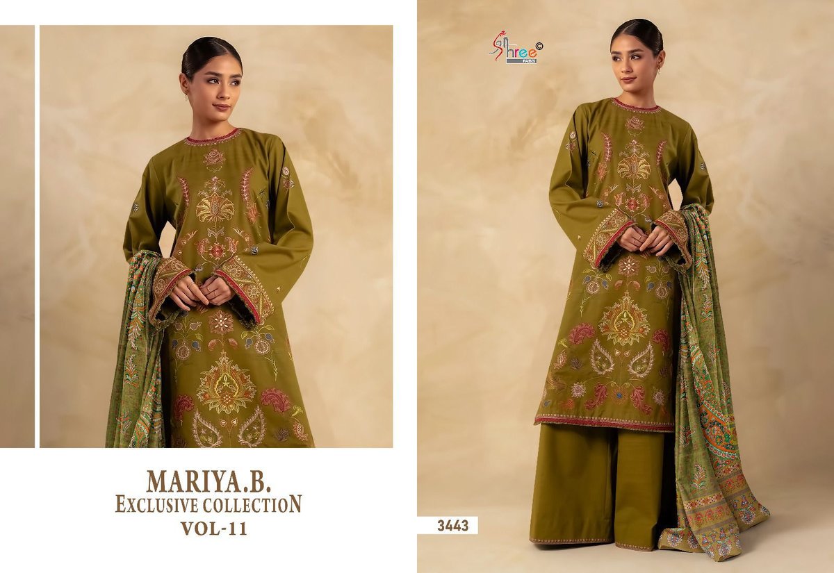 SHREE FABS MARIA B EXCLUSIVE COLLECTION VOL-11 3439 TO 3446 5