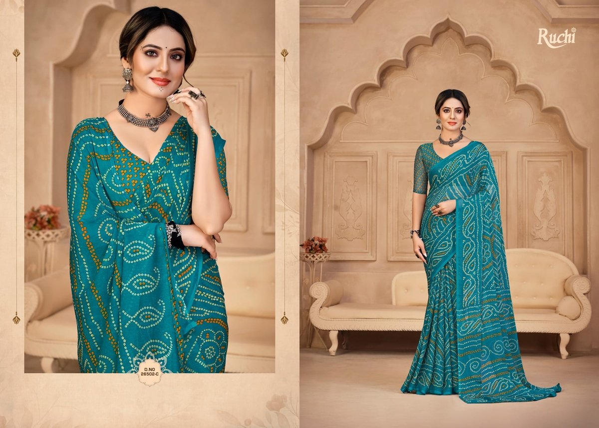 RUCHI STAR CHIFFON 134TH EDITION 26501-A TO 26503-D 7