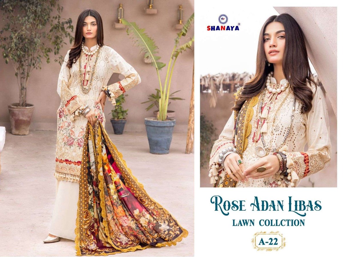 Shanaya Fashion Rose Adan Libas Lawn Collection A-21 to A-24 Series 3