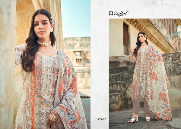 ZULFAT DESIGNER ROZEEN 559-001 TO 559-008