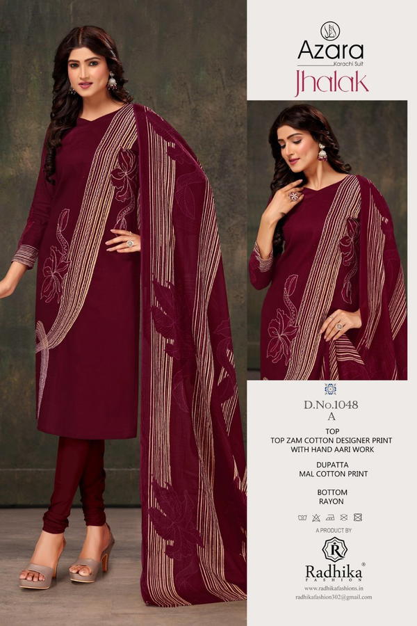 RADHIKA FASHION AZARA JHALAK 1048-A TO 1048-F