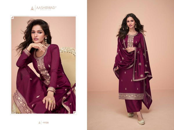 Aashirwad Creation Gulkand Hiva 9728-9732 Series