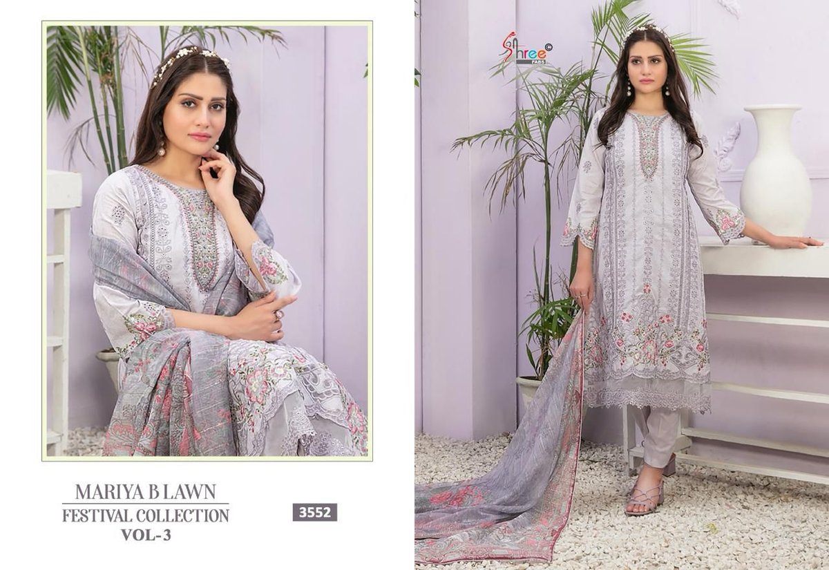 SHREE FAB MARIYA B LAWN FESTIVAL COLLECTION VOL-3 3551 TO 3556 2