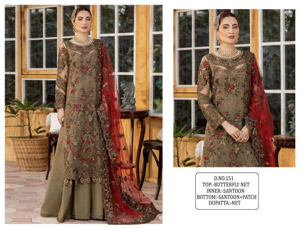 Pakistani Designer Suit KF-151 Colors
