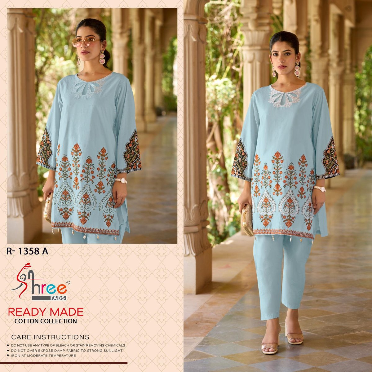SHREE FAB READY MADE COTTON COLLECTION R-1358-A TO R-1358-D 1