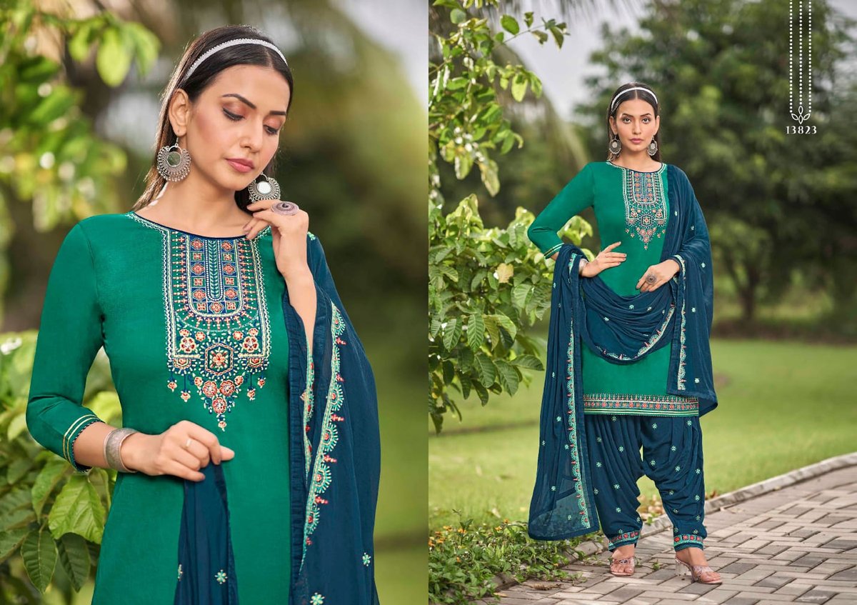 Kajree Kalaroop Fashion Of Patiyala Vol-34 13823-13828 Series 1