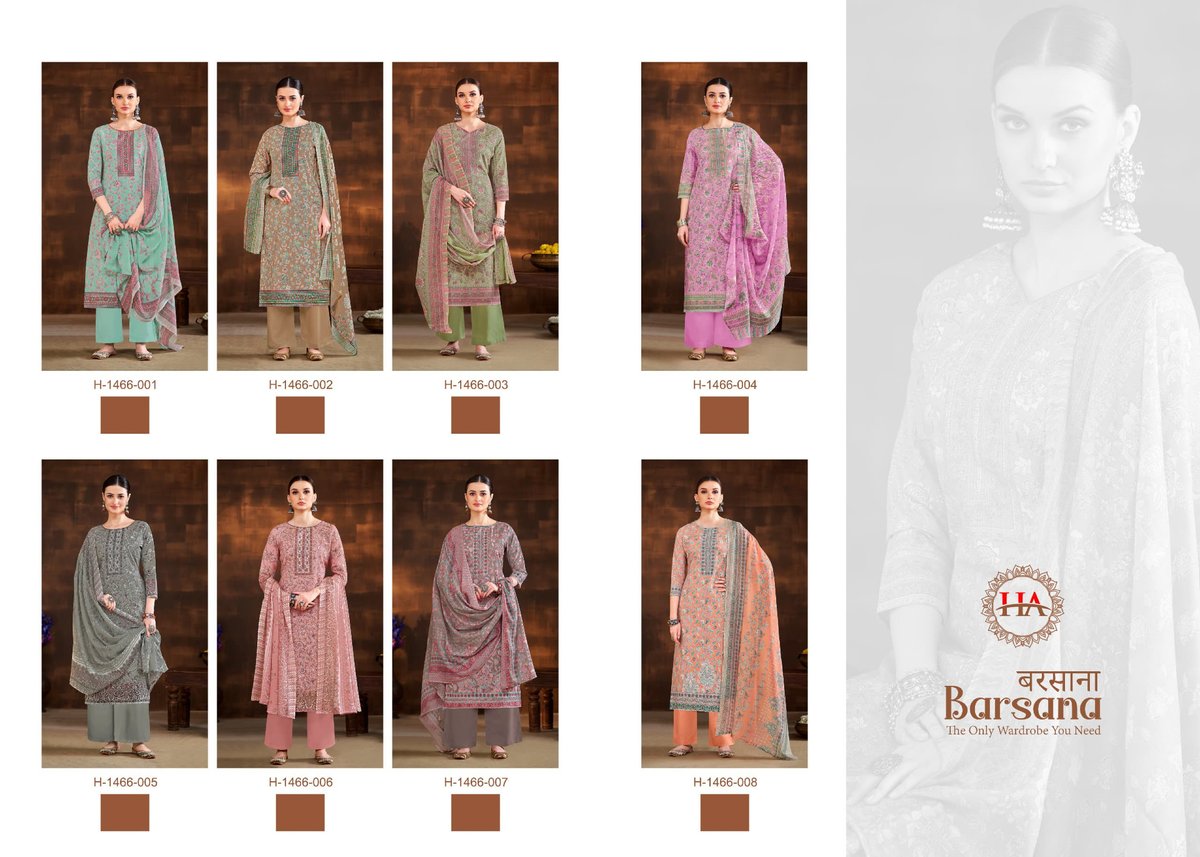 HARSHIT FASHION BARSANA H-1466-001 TO H-1466-008 9