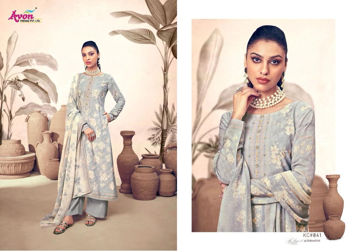 AVON TRENDZ KABUL CRAPE VOL-2 KC-839 TO KC-844 3