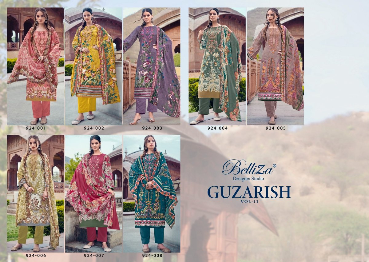 BELLIZA DESIGNER GUZARISH VOL-11 924-001 TO 924-008 9