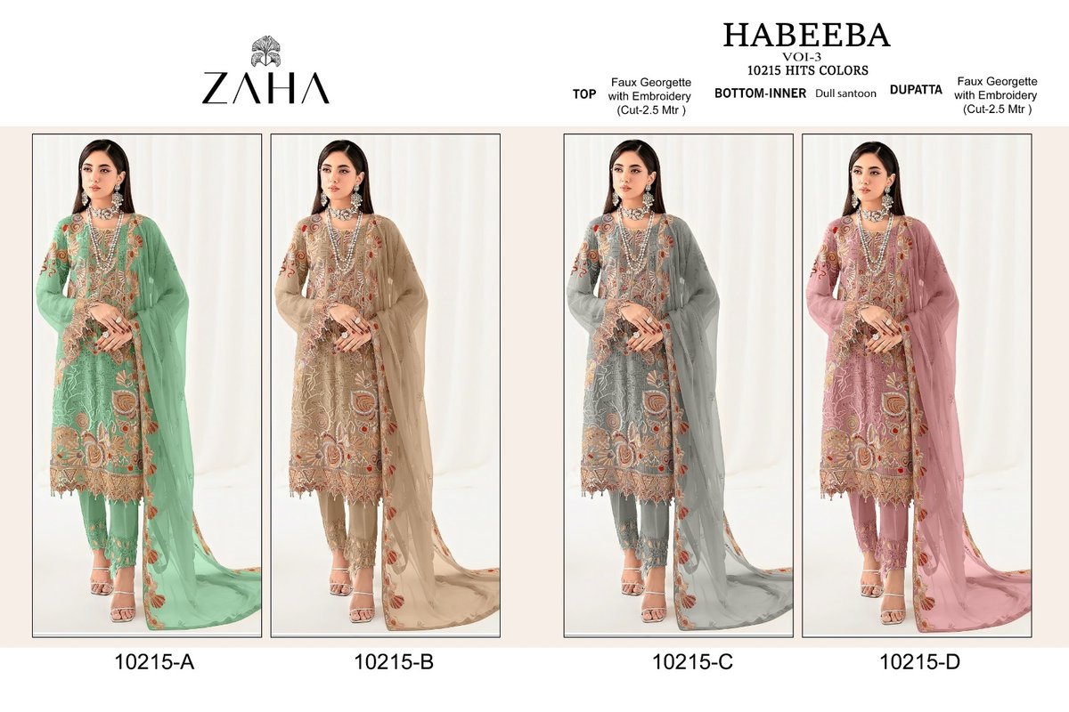 ZAHA HABEEBA VOL-3 10215-A TO 10215-D 5