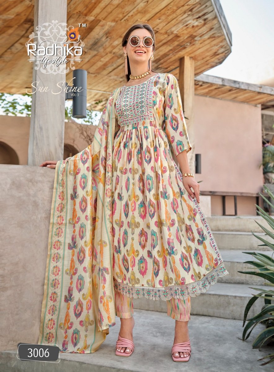 RADHIKA LIFESTYLE SUN SHINE VOL-3 3001 TO 3008 6