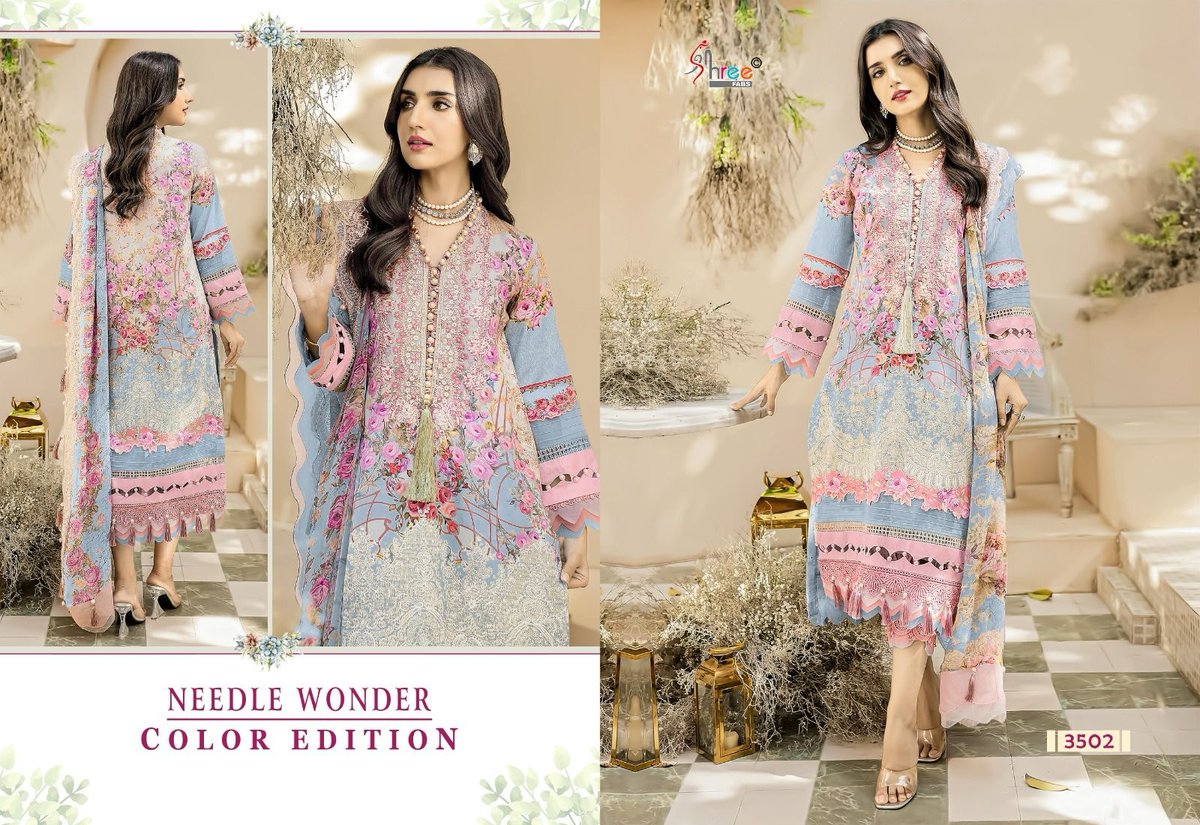 SHREE FAB NEEDLE WONDER COLOUR EDITION 3501 TO 3504 2