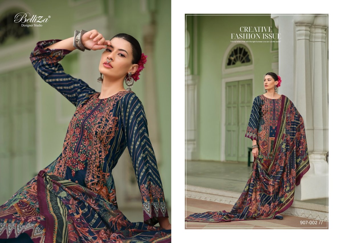 BELLIZA DESIGNER NAIRA VOL-47 907-001 TO 907-008 2