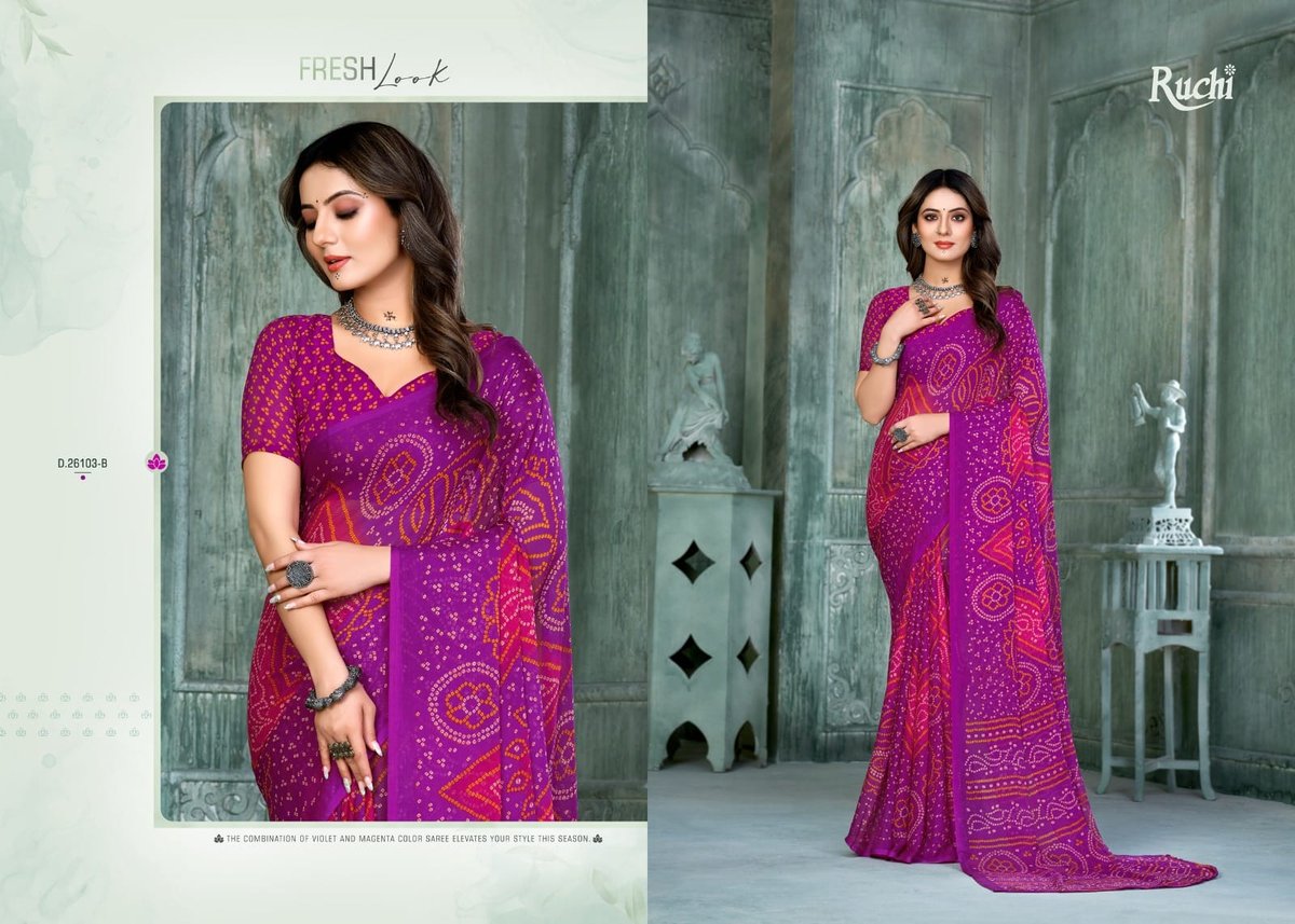 RUCHI STAR CHIFFON 131 EDITION 26101-A TO 26103-D 10