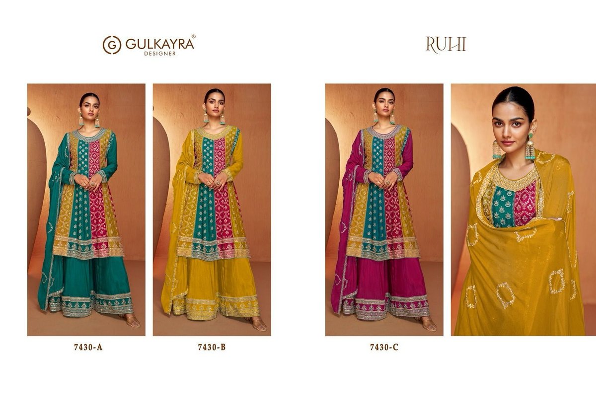 GULKAYRA DESIGNER RUHI 7430-A TO 7430-C 4
