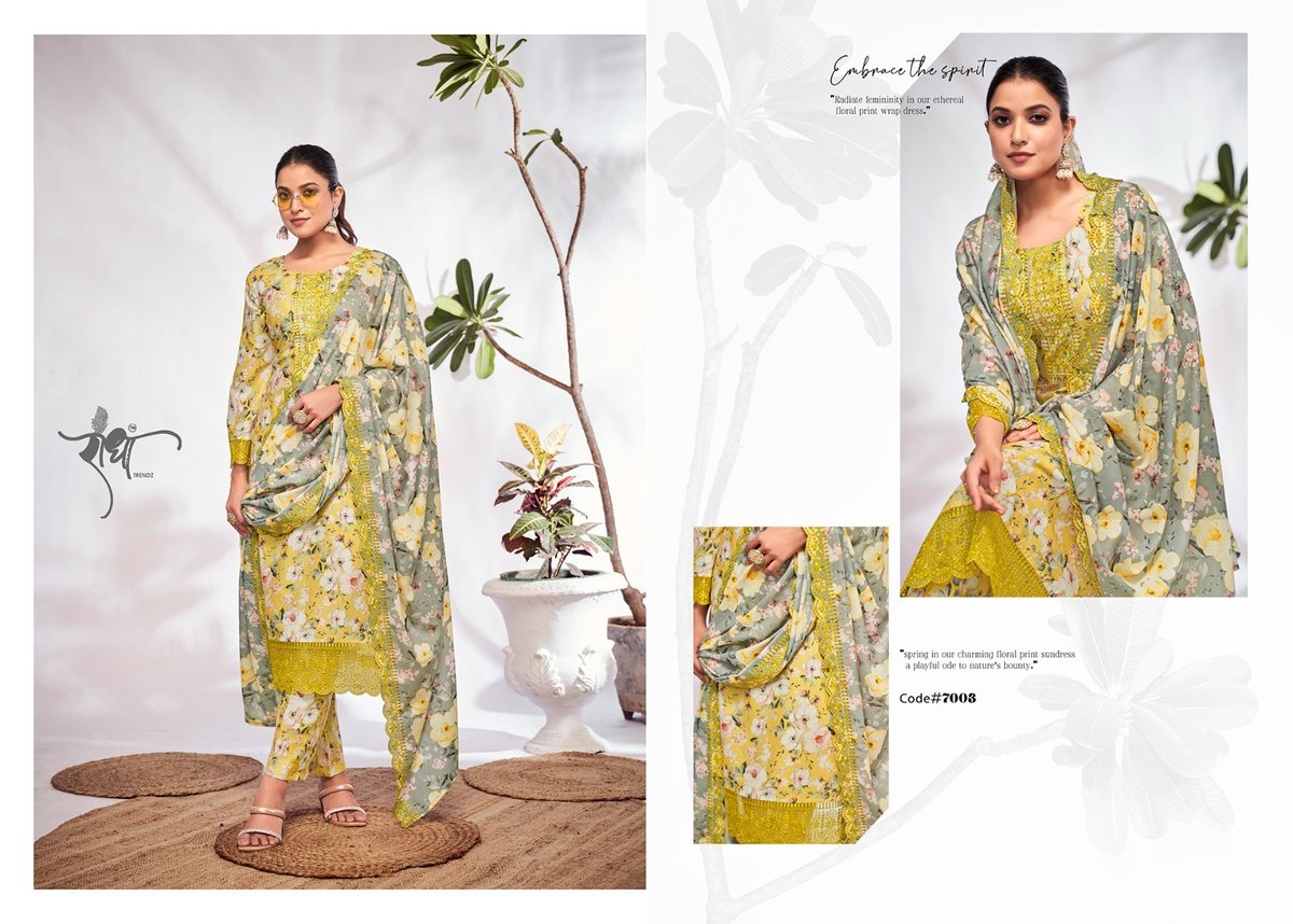 RADHA TRENDZ SAFFRON 7001 TO 7006 3