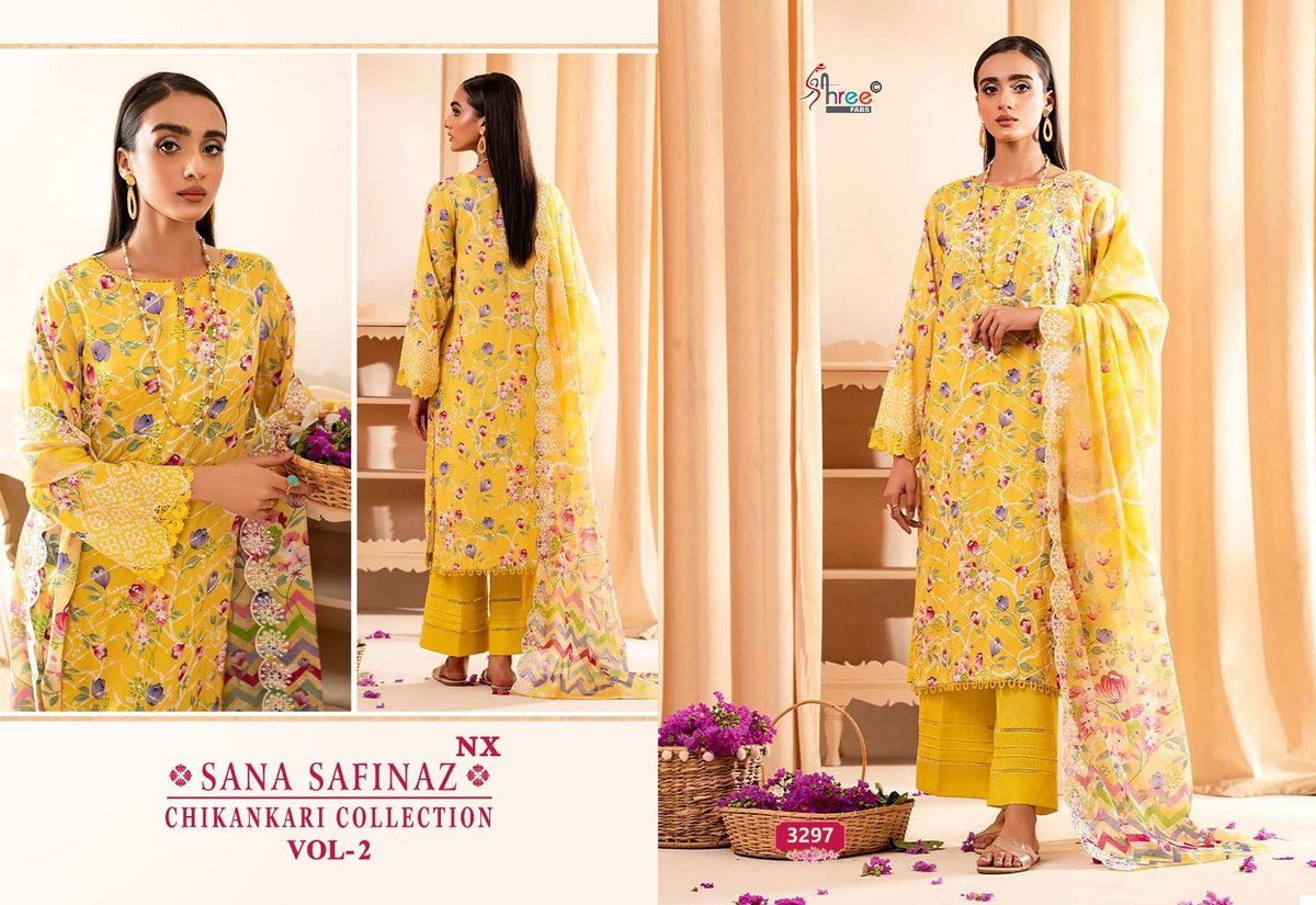 SHREE FABS SANA SAFINAZ CHIKANKARI COLLECTION VOL-02 3293 TO 3296 4