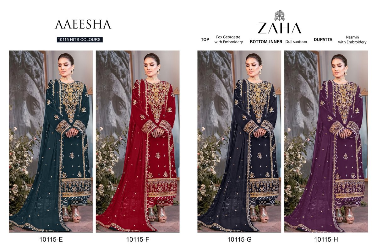 ZAHA AAEESHA 10115-E TO 10115-H 5