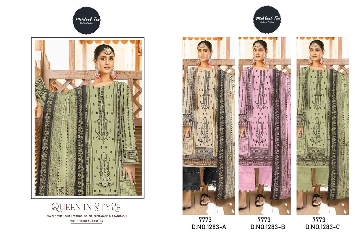 MEHBOOB TEX CHEVRON LUXURY LAWN COLLECTION 1283-A TO 1283-C 4
