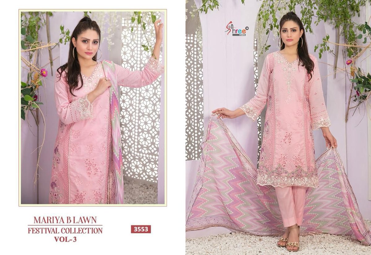 SHREE FAB MARIYA B LAWN FESTIVAL COLLECTION VOL-3 3551 TO 3556 3