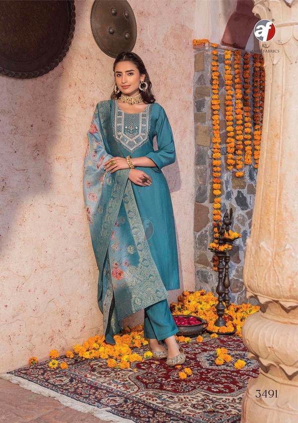 ANJU FABRIC SANGEET VOL-5 3491 TO 3493