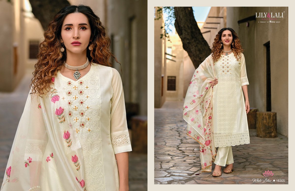 LILY & LALI WHITE LOTUS 16301 TO 16306 5