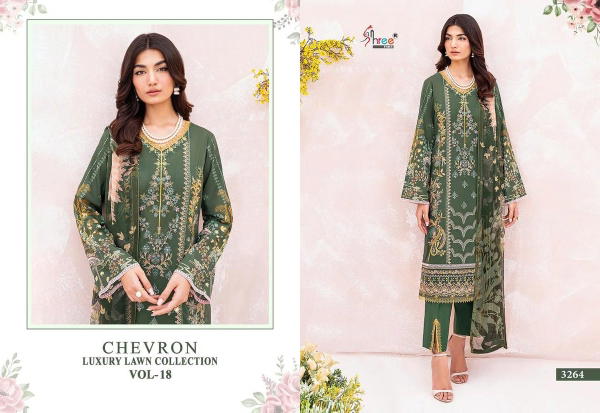 Shree Fab Chevron Lawn Collection Vol-18 3264-3270 Series